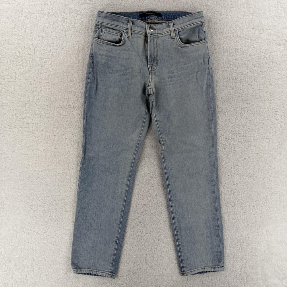 J Brand Cropped Ellis Slim Jeans Womens 26 Blue Light Wash Mid Rise Stretch‎